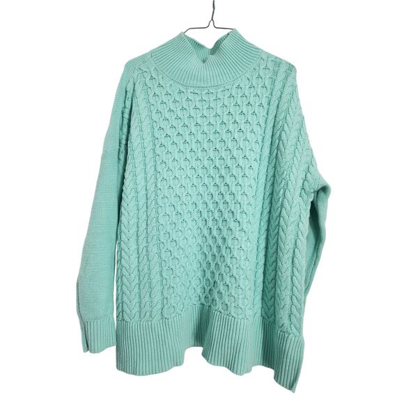 Crown & Ivy Blue Mint Sweater - Women's Size Small - Picture 1 of 3